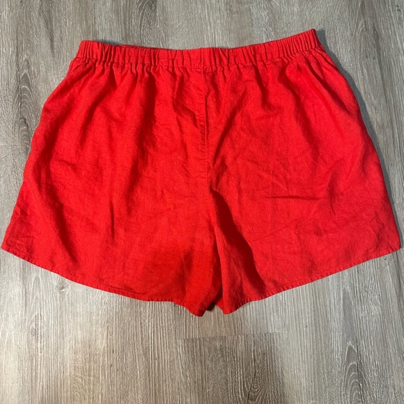 NWOT Old Navy Linen Blend Scarlet Red Skort size M - Picture 3 of 5